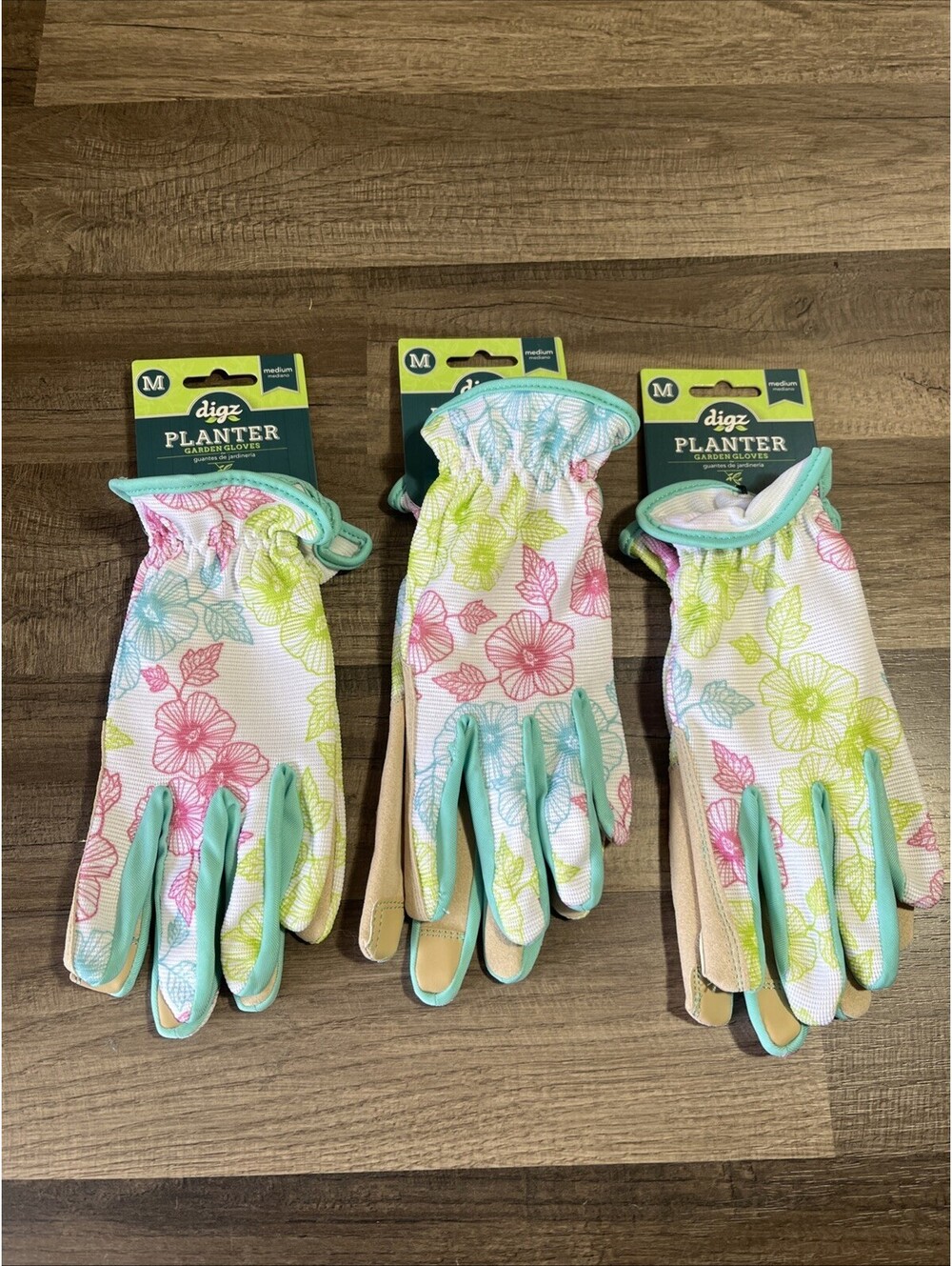 3 New Digz Planter-Gardening Gloves  Women’s Medium